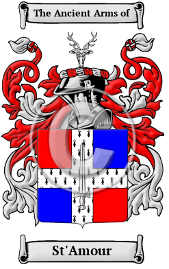 St'Amour Family Crest/Coat of Arms