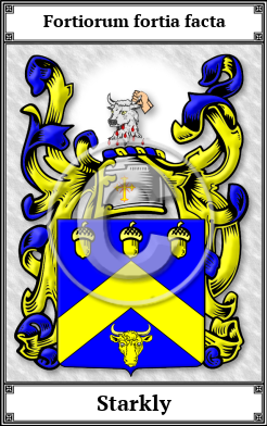 Starkly Family Crest Download (JPG)  Book Plated - 150 DPI