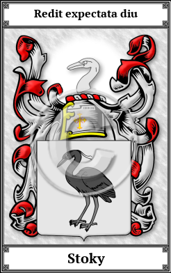 Stoky Family Crest Download (JPG)  Book Plated - 150 DPI