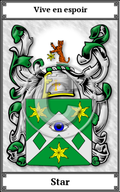 Star Family Crest Download (JPG)  Book Plated - 150 DPI