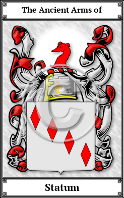 Statum Family Crest Download (JPG)  Book Plated - 150 DPI