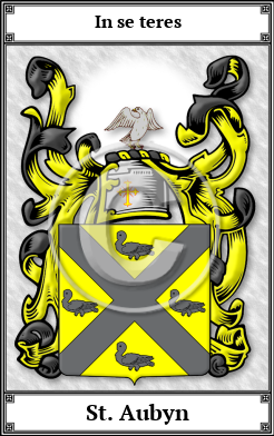 St. Aubyn Family Crest Download (JPG)  Book Plated - 150 DPI