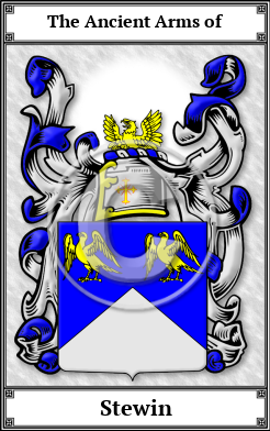 Stewin Family Crest Download (JPG) Book Plated - 600 DPI