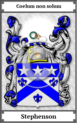 Stephenson Family Crest Download (JPG)  Book Plated - 150 DPI