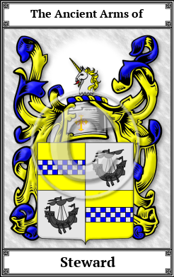 Steward Family Crest Download (JPG) Book Plated - 600 DPI