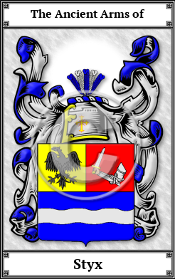 Styx Family Crest Download (JPG)  Book Plated - 150 DPI