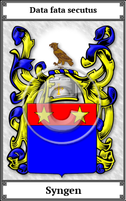 Syngen Family Crest Download (JPG) Book Plated - 600 DPI