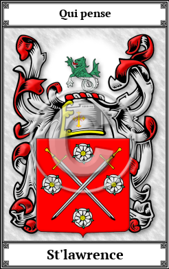 St'lawrence Family Crest Download (JPG)  Book Plated - 150 DPI