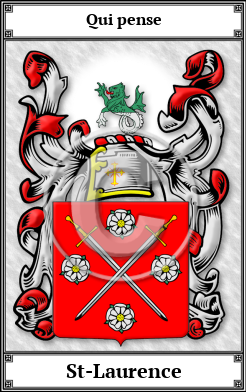 St-Laurence Family Crest Download (JPG) Book Plated - 600 DPI