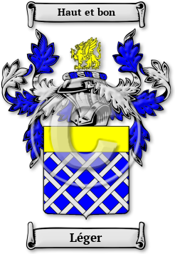 Léger Family Crest Download (jpg) Legacy Series - 150 DPI