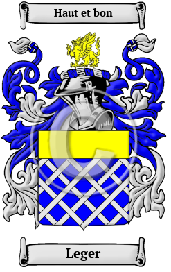 Leger Name Meaning, Family History, Family Crest & Coats of Arms, English