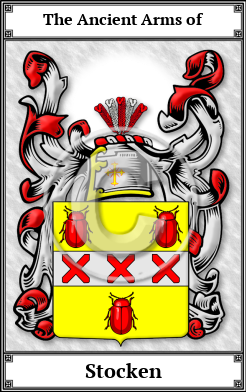 Stocken Family Crest Download (JPG)  Book Plated - 150 DPI