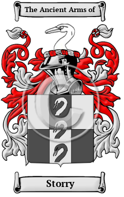 Storry Family Crest/Coat of Arms