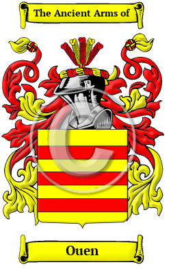 Ouen Family Crest/Coat of Arms