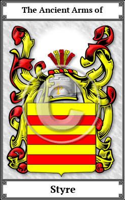 Styre Family Crest Download (JPG) Book Plated - 600 DPI