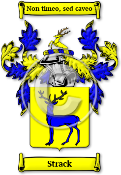 Strack Family Crest Download (jpg) Legacy Series - 150 DPI