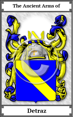 Detraz Family Crest Download (JPG)  Book Plated - 150 DPI