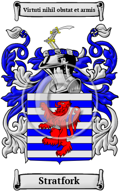Stratfork Family Crest/Coat of Arms