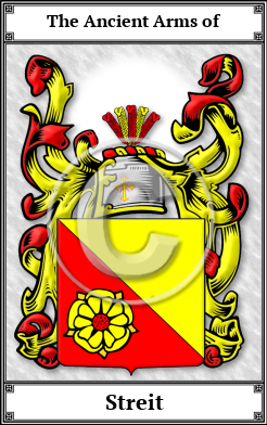 Streit Family Crest Download (JPG)  Book Plated - 150 DPI