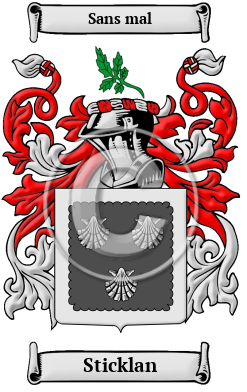 Sticklan Family Crest/Coat of Arms