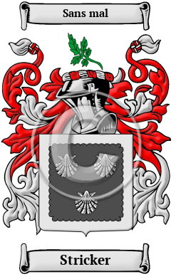 Stricker Family Crest/Coat of Arms