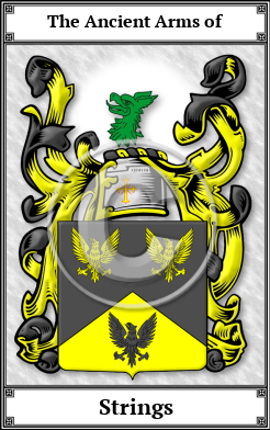 Strings Family Crest Download (JPG)  Book Plated - 150 DPI