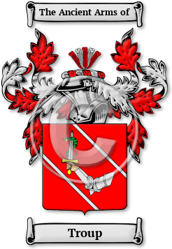 Troup Family Crest Download (jpg) Legacy Series - 150 DPI