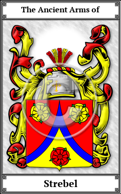 Strebel Family Crest Download (JPG)  Book Plated - 150 DPI