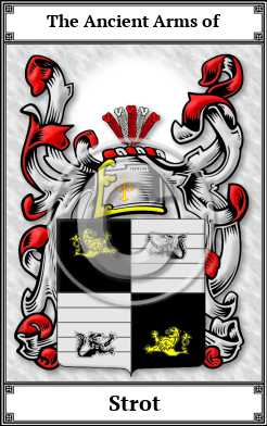 Strot Family Crest Download (JPG) Book Plated - 600 DPI