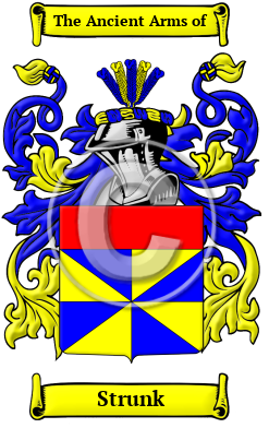 Strunk Family Crest/Coat of Arms