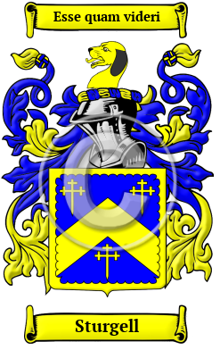 Sturgell Family Crest/Coat of Arms