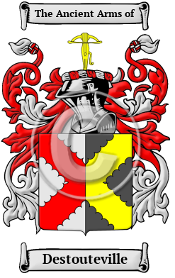 Destouteville Family Crest/Coat of Arms