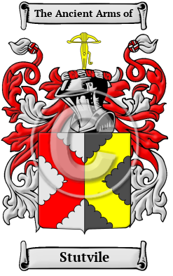 Stutvile Family Crest/Coat of Arms