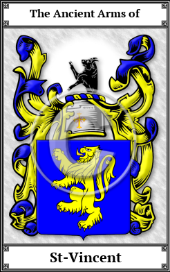 St-Vincent Family Crest Download (JPG)  Book Plated - 150 DPI