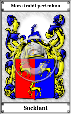 Sucklant Family Crest Download (JPG)  Book Plated - 150 DPI