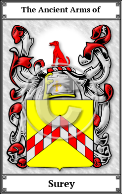 Surey Family Crest Download (JPG)  Book Plated - 150 DPI
