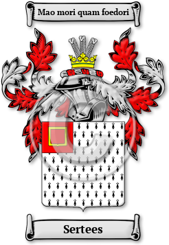 Sertees Family Crest Download (jpg) Legacy Series - 150 DPI