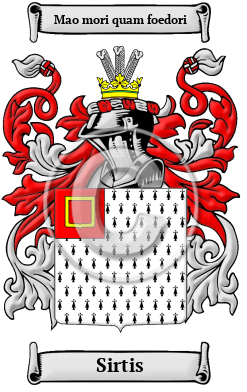 Sirtis Family Crest/Coat of Arms