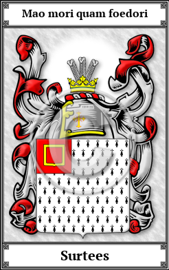 Surtees Family Crest Download (JPG)  Book Plated - 150 DPI