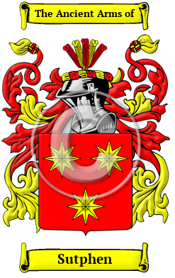 Sutphen Family Crest/Coat of Arms