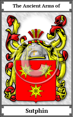 Sutphin Family Crest Download (JPG) Book Plated - 600 DPI