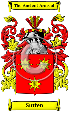 Sutfen Family Crest/Coat of Arms