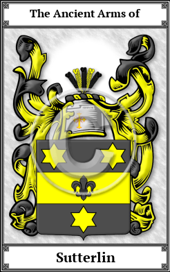 Sutterlin Family Crest Download (JPG)  Book Plated - 150 DPI