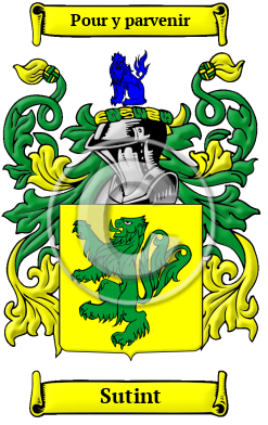 Sutint Family Crest/Coat of Arms