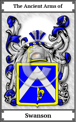 Swanson Family Crest Download (JPG)  Book Plated - 150 DPI