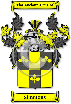 Simmons Family Crest Download (jpg) Legacy Series - 150 DPI