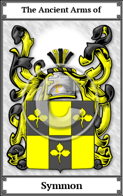 Symmon Family Crest Download (JPG) Book Plated - 600 DPI