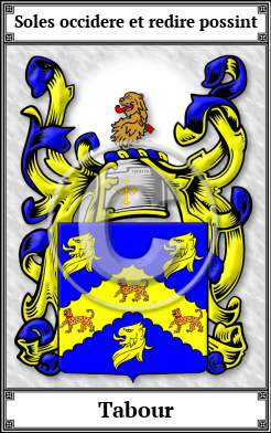 Tabour Family Crest Download (JPG) Book Plated - 600 DPI