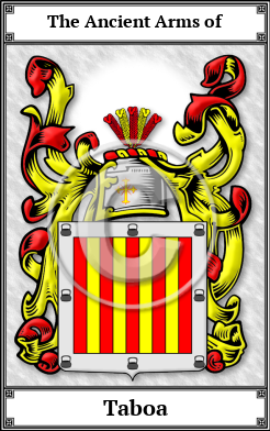 Taboa Family Crest Download (JPG)  Book Plated - 150 DPI
