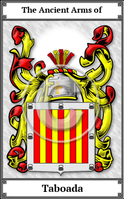 Taboada Family Crest Download (JPG)  Book Plated - 150 DPI